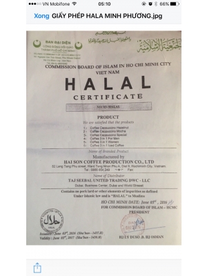 giấy chứng nhận đạt chuẩn Halal toàn cầu